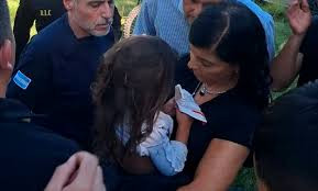 Apareció Esmeralda: las primeras imágenes de la nena de 2 años sana y salva en Cosquín